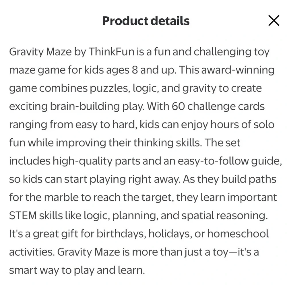 Think! Gravity Maze Marble Run Logic Game
